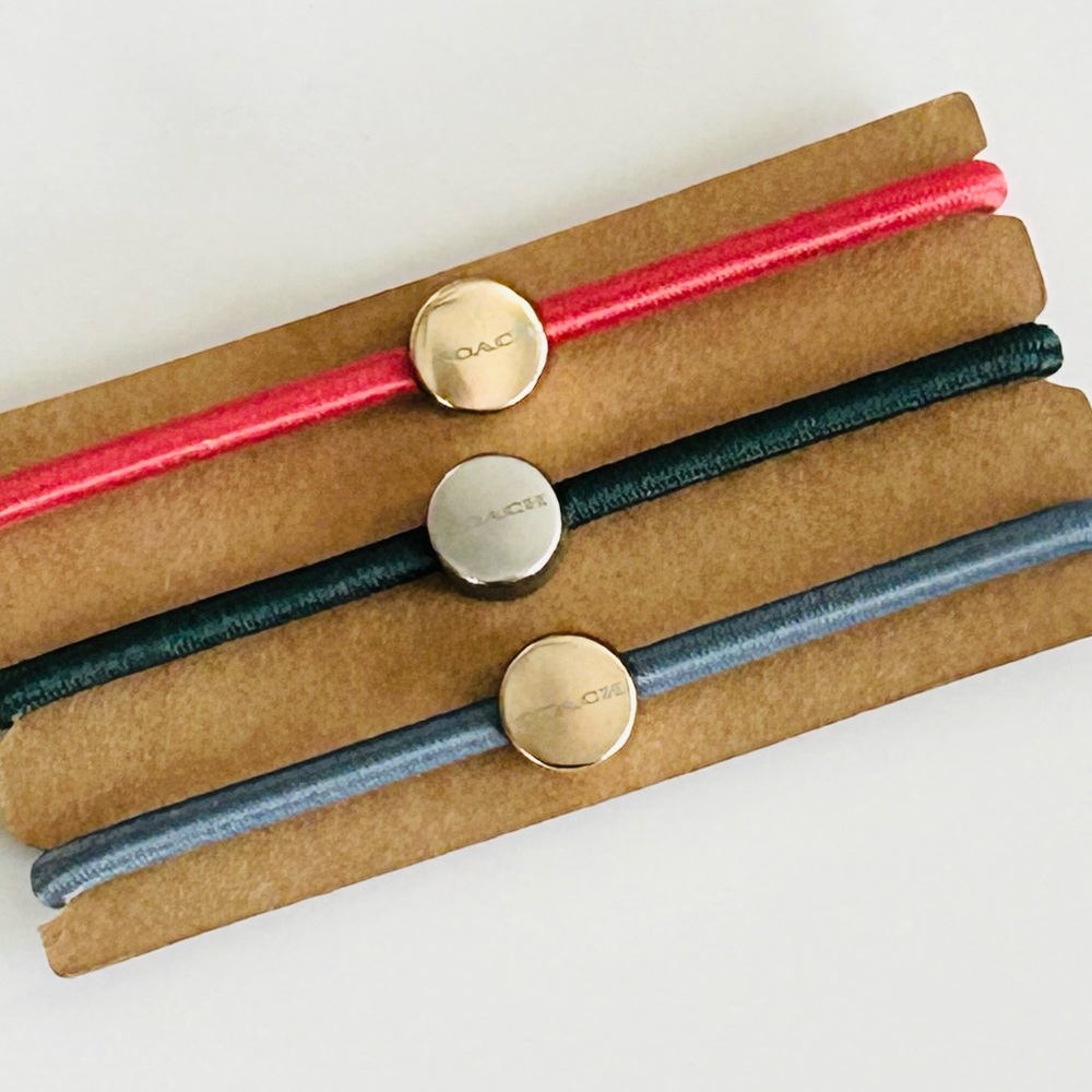 Coach Set of 3 Elastic Hair Ties